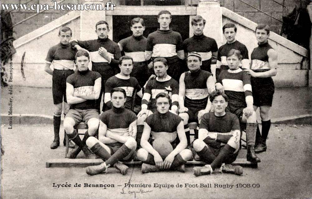 Lycée de Besançon - Première Equipe de Foot-Ball Rugby - 1908-09